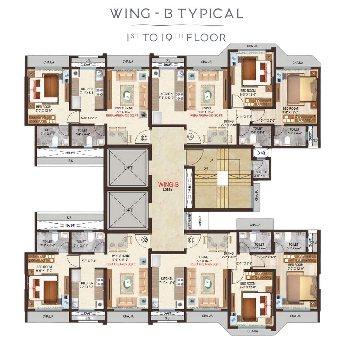 Shristi-Residency-Floor-Plan-Wing-B