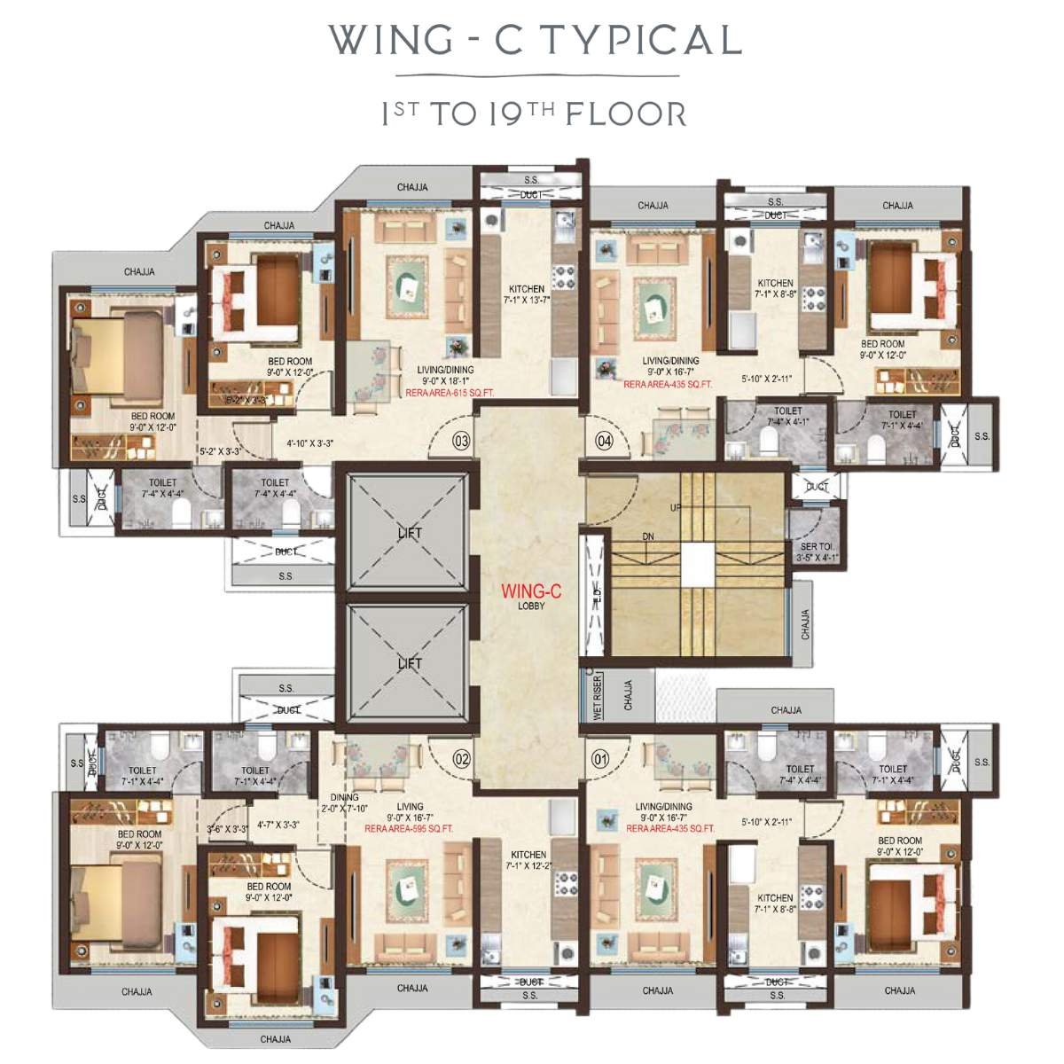 Shristi-Residency-Floor-Plan-Wing-C